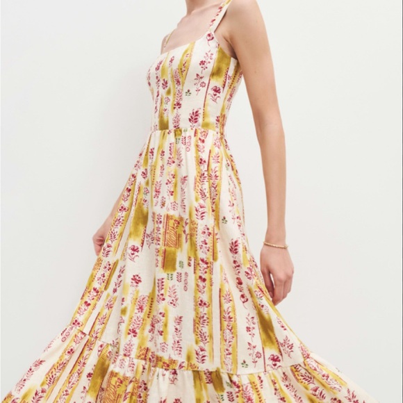 Reformation Bucatini Maxi Linen Dress Manor NWT Size 2 - Picture 1 of 5